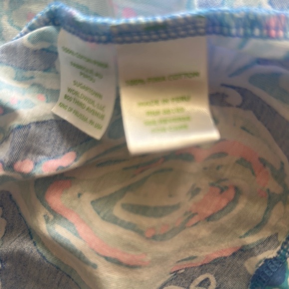 Lilly Pulitzer Blue and Pink Floral Coverup Dress - Picture 4 of 6